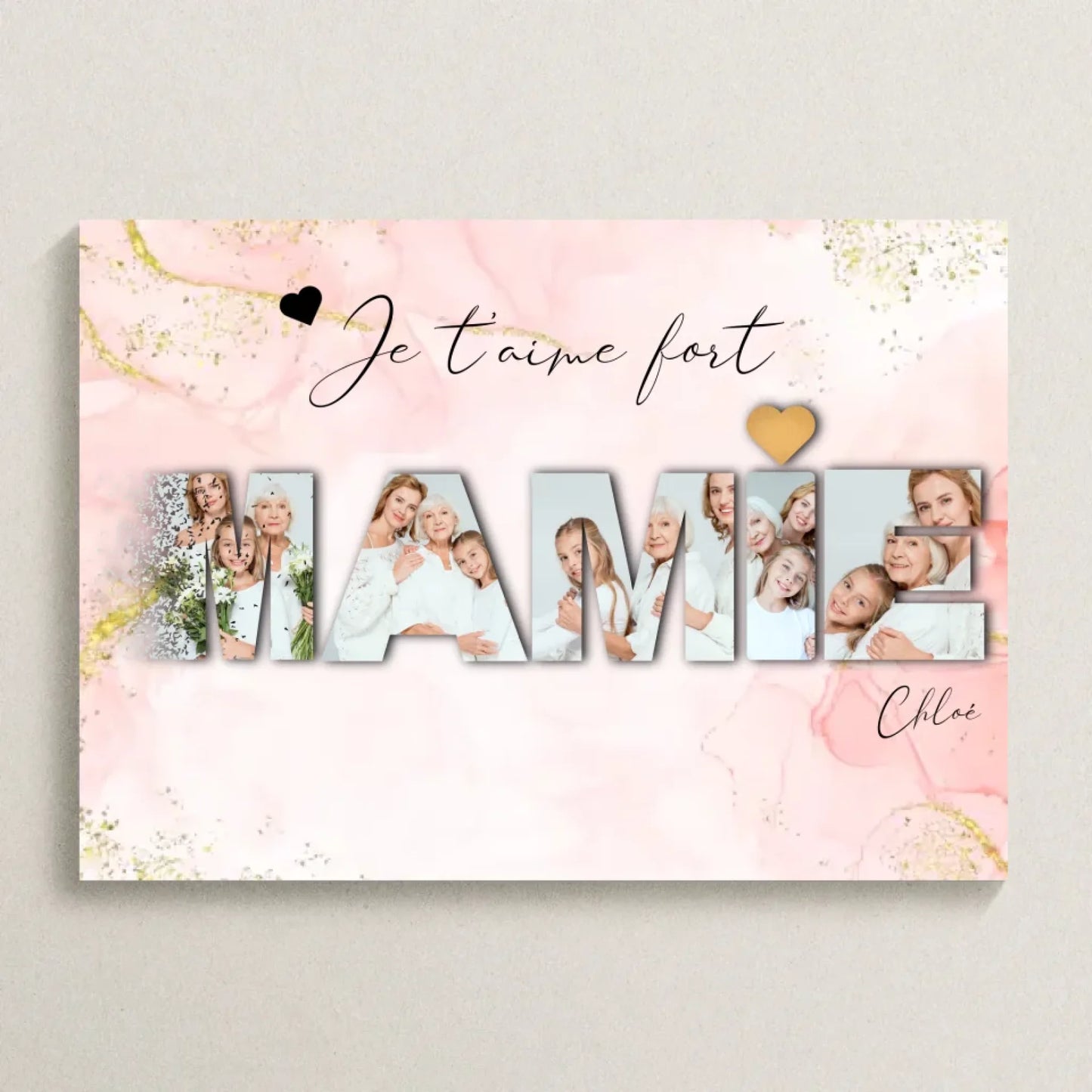 Cadeau personnalisé Mamie - Affiche MamiePlume Revedor