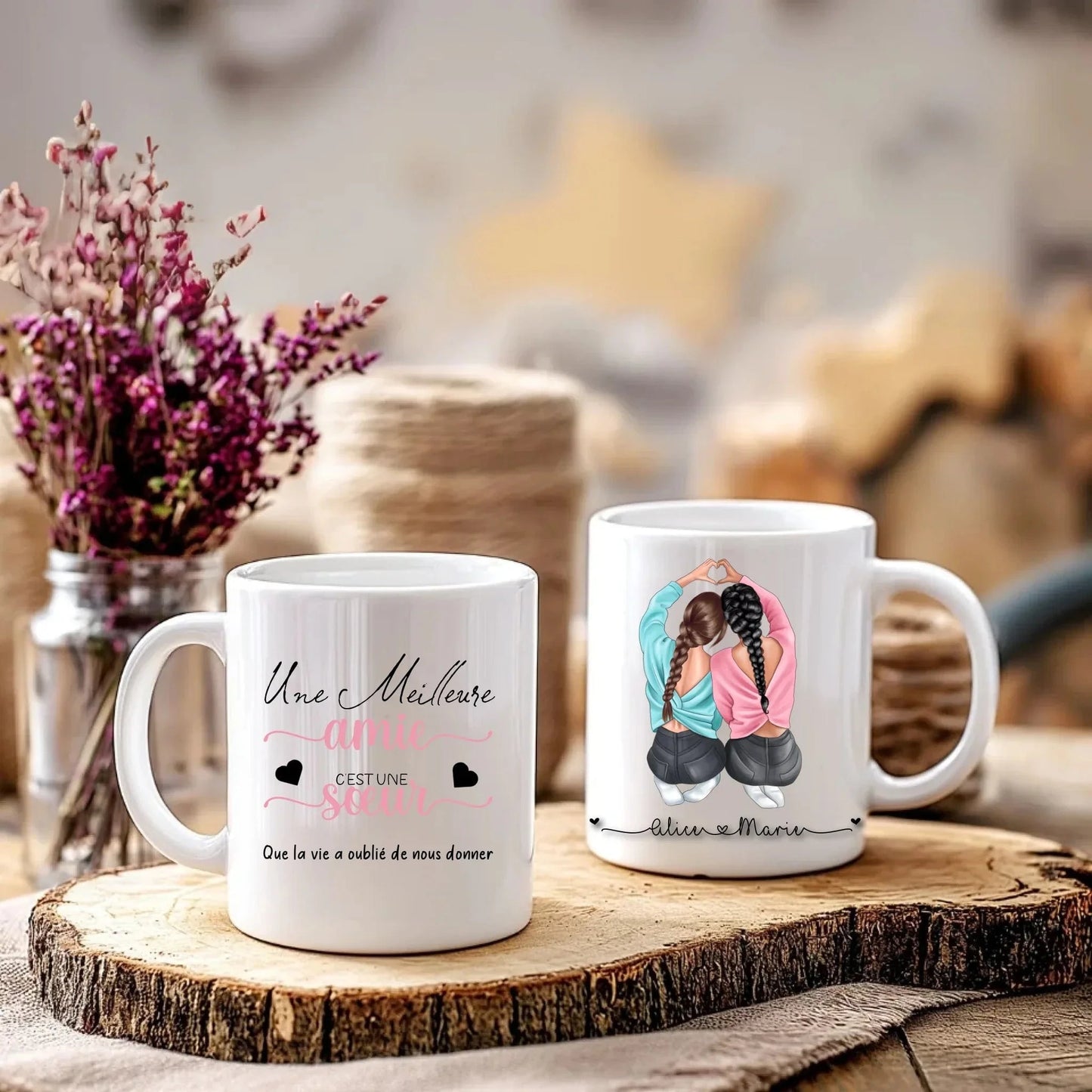 Cadeau meilleure amie - Tasse meilleure amie personnalisé