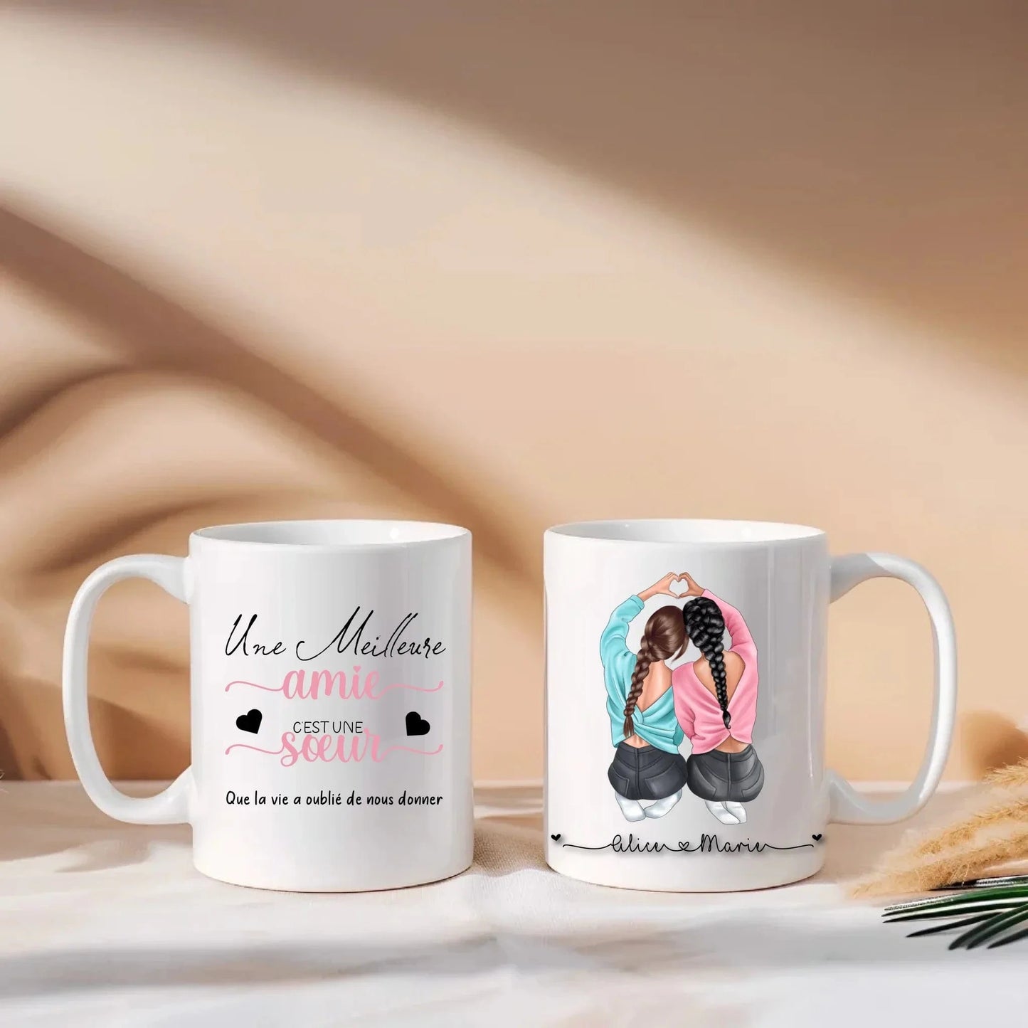 Cadeau meilleure amie - Mug Meilleure amie personnalisé
