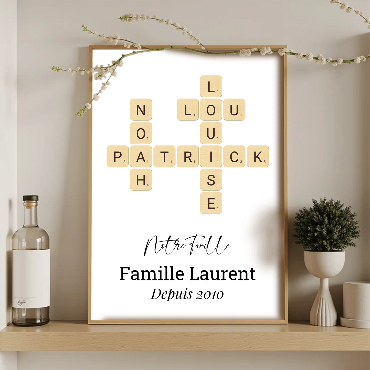 Affiche déco famille avec prénoms