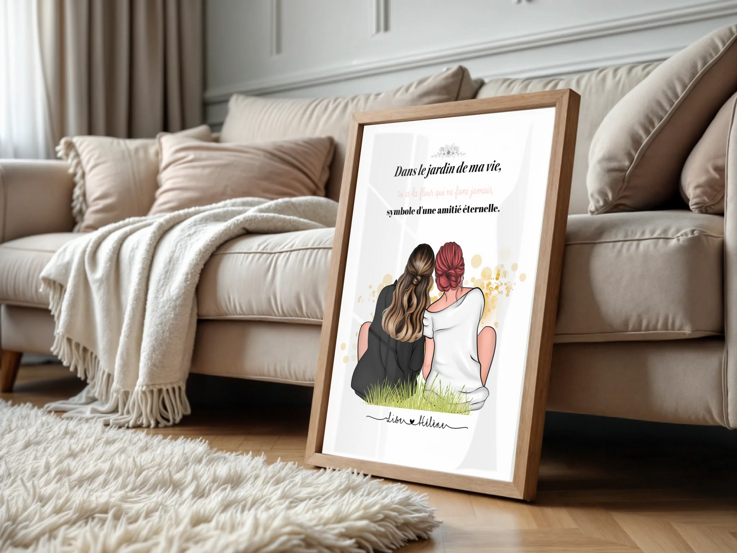 Affiche personnalisée Meilleure Amie - Cadeau personnalisé Meilleure APlume Revedor
