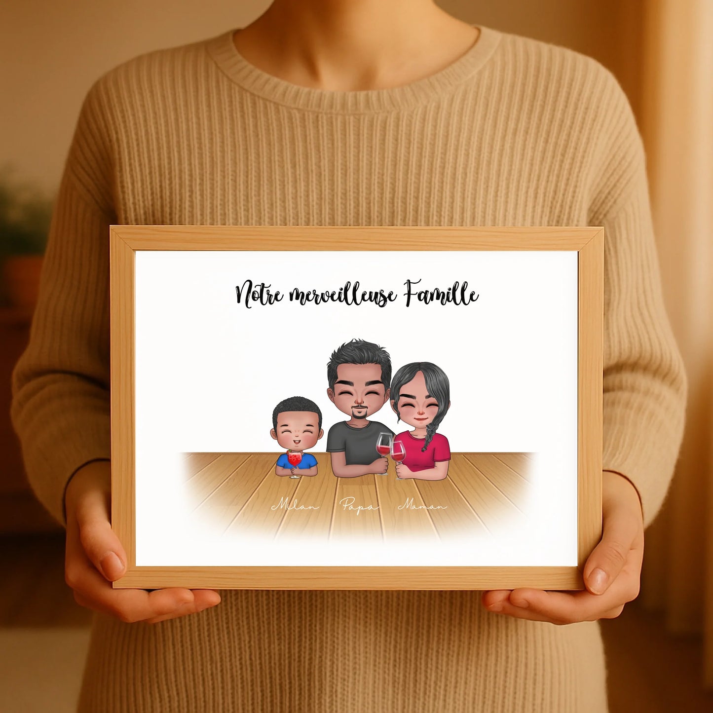 Affiche personnalisée - Famille CHIBIPlume Revedor