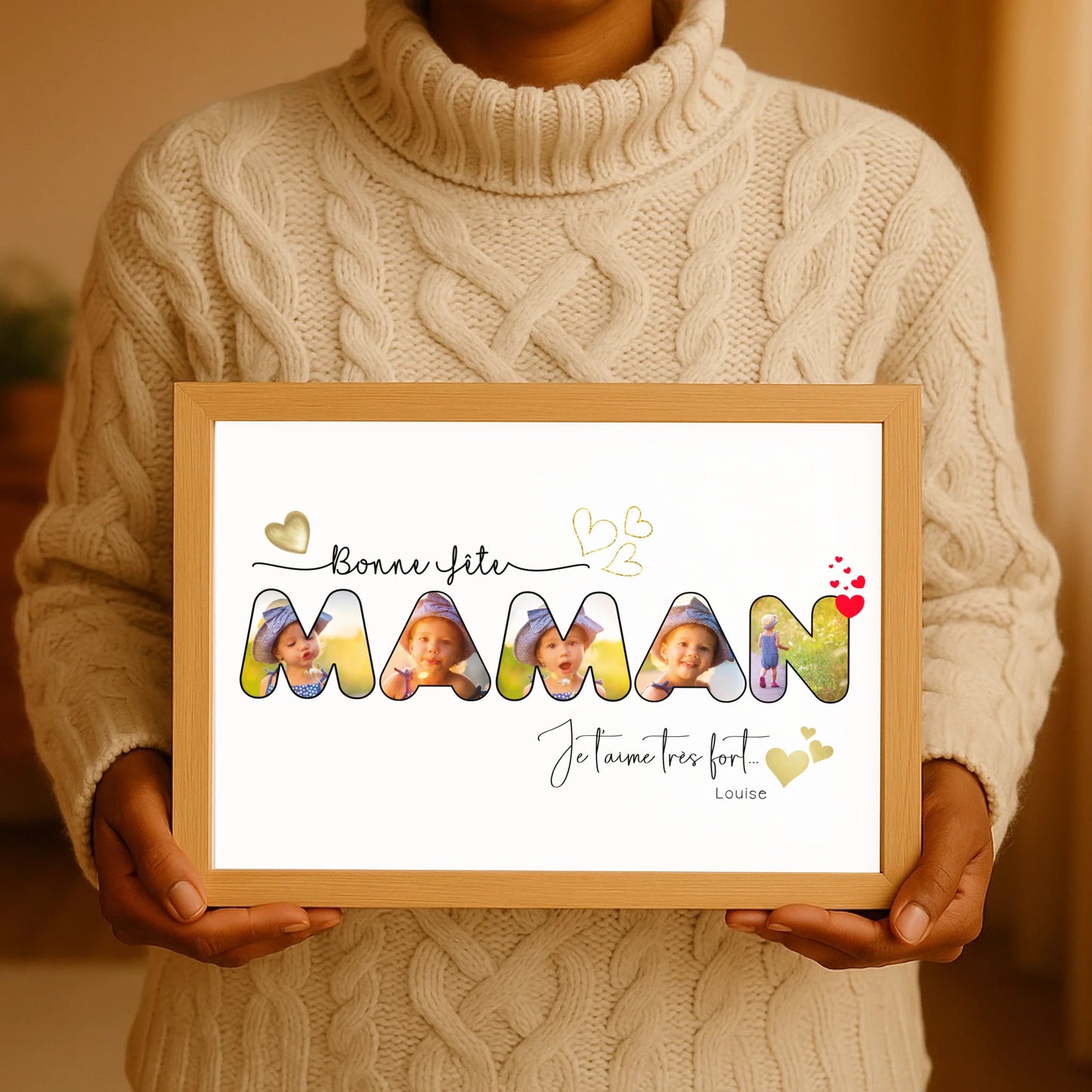 Affiche personnalisée - Maman - Bonne fête MamanPlume Revedor