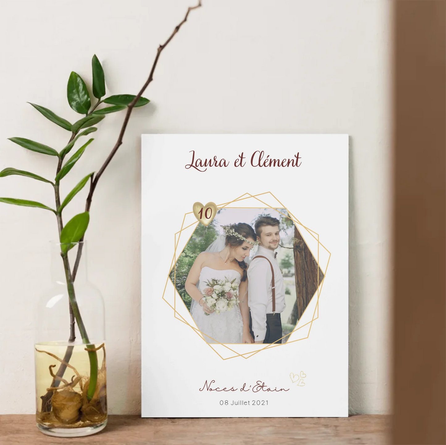 Affiche Personnalisée - Noces d'Etain - Cadeau Unique pour 10ème AnnivPlume Revedor