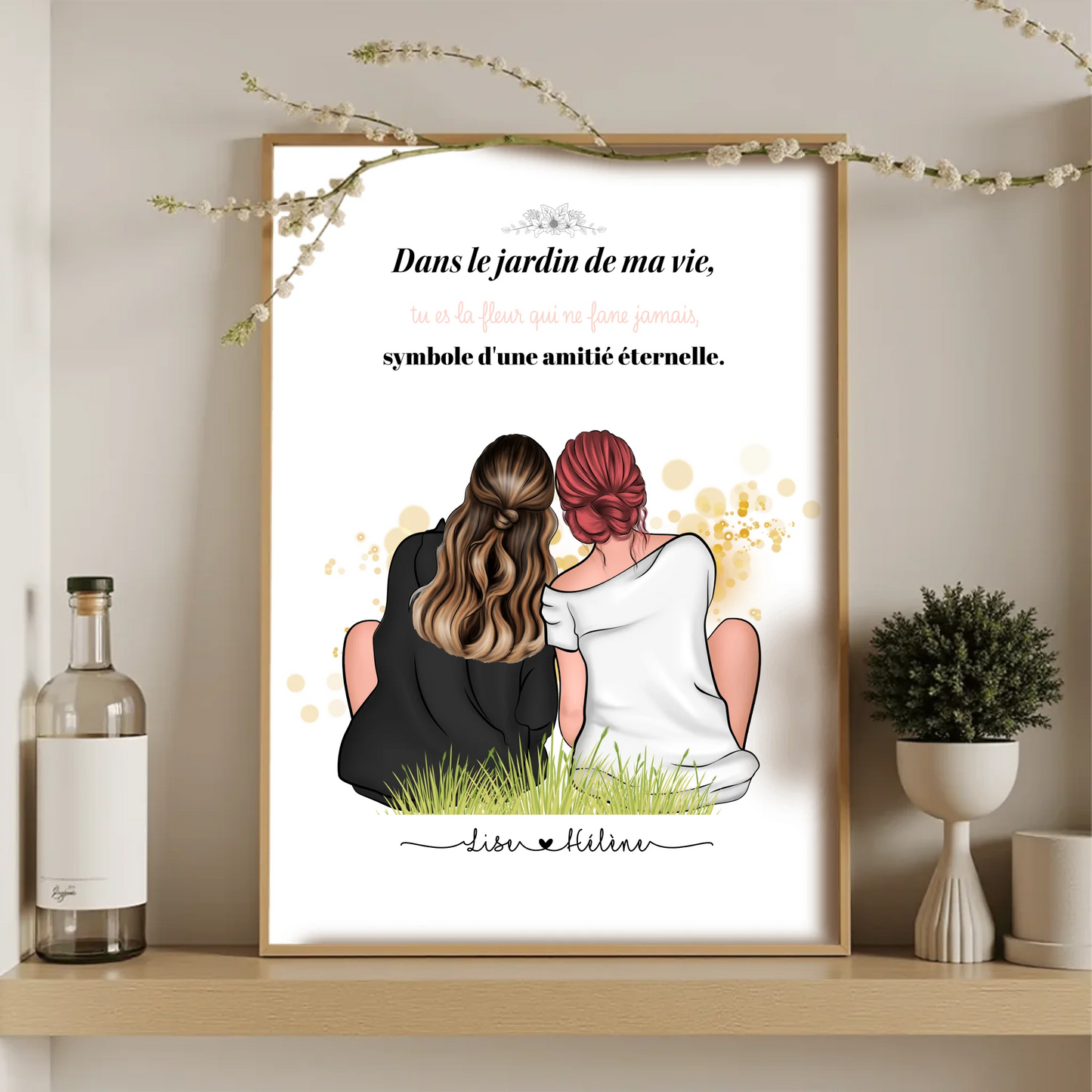 Affiche personnalisée Meilleure Amie - Cadeau personnalisé Meilleure APlume Revedor