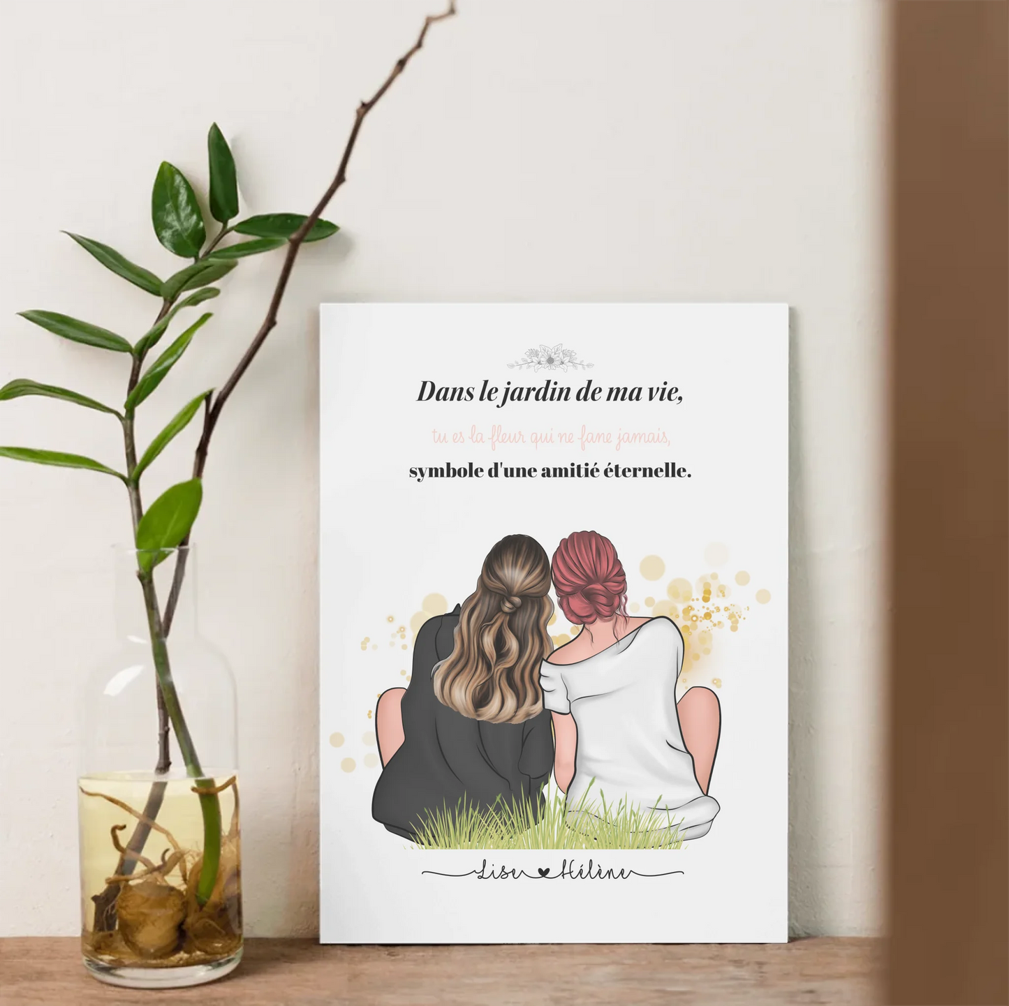 Affiche personnalisée Meilleure Amie - Cadeau personnalisé Meilleure APlume Revedor