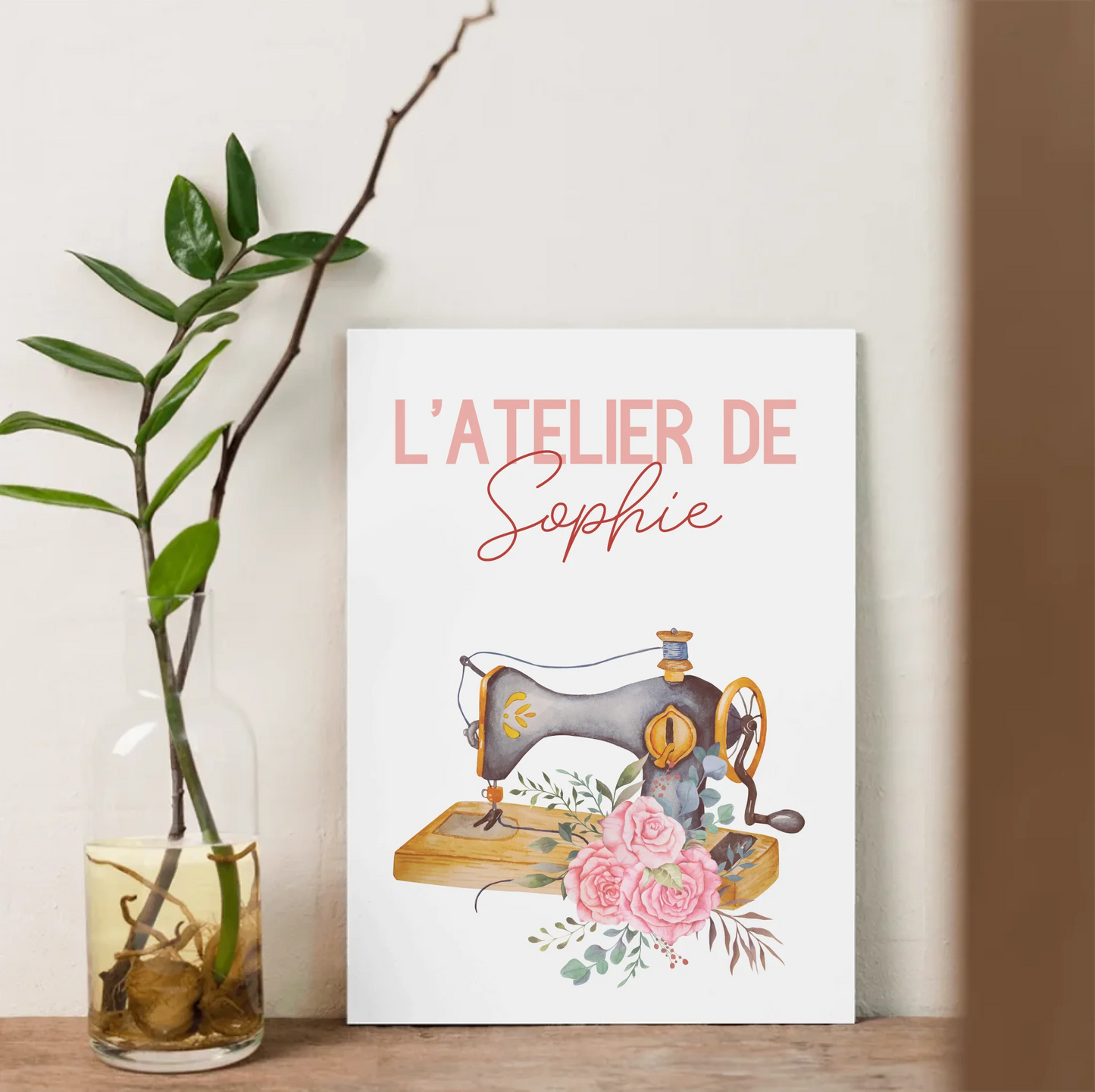 Affiche personnalisée - Couture Machine à coudre - Atelier de couturePlume Revedor