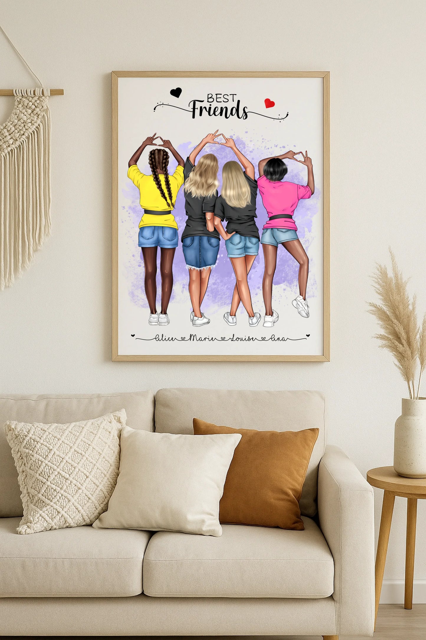 Affiche BEST FRIENDS personnalisée - Meilleures AmiesPlume Revedor