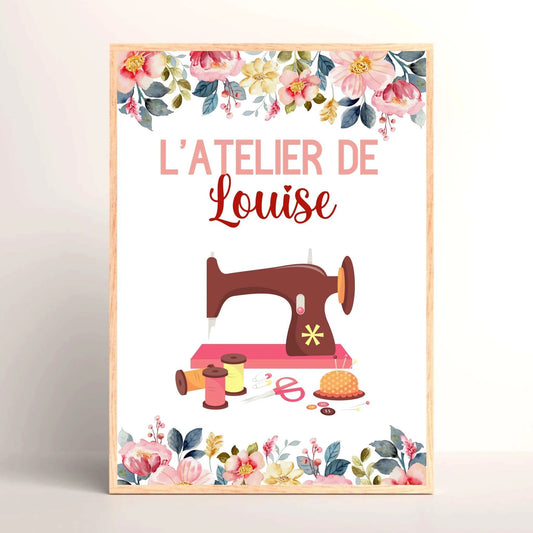 Affiche personnalisée - Affiche Couture Atelier de Couture affiche couture Plume Revedor