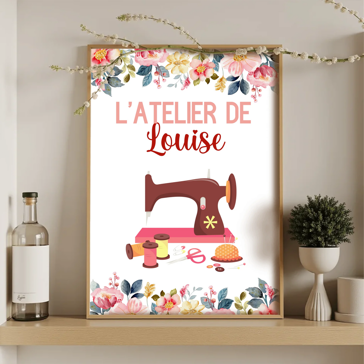 Affiche personnalisée - Affiche Couture Atelier de CouturePlume Revedor
