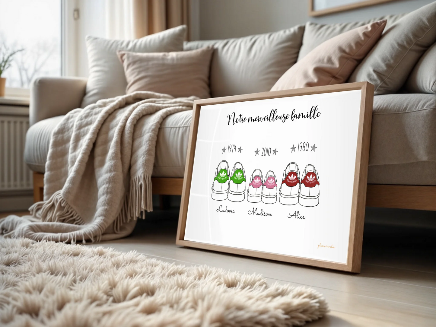 Affiche personnalisée - Famille Baskets