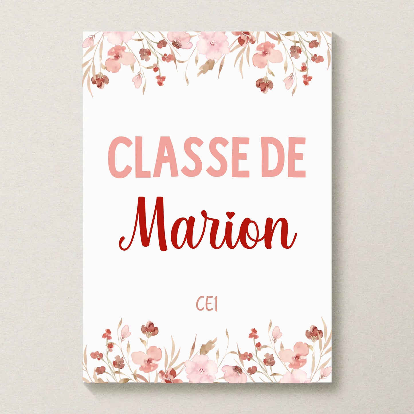 affiche personnalisée maîtresse cadeau fin d’année scolaire