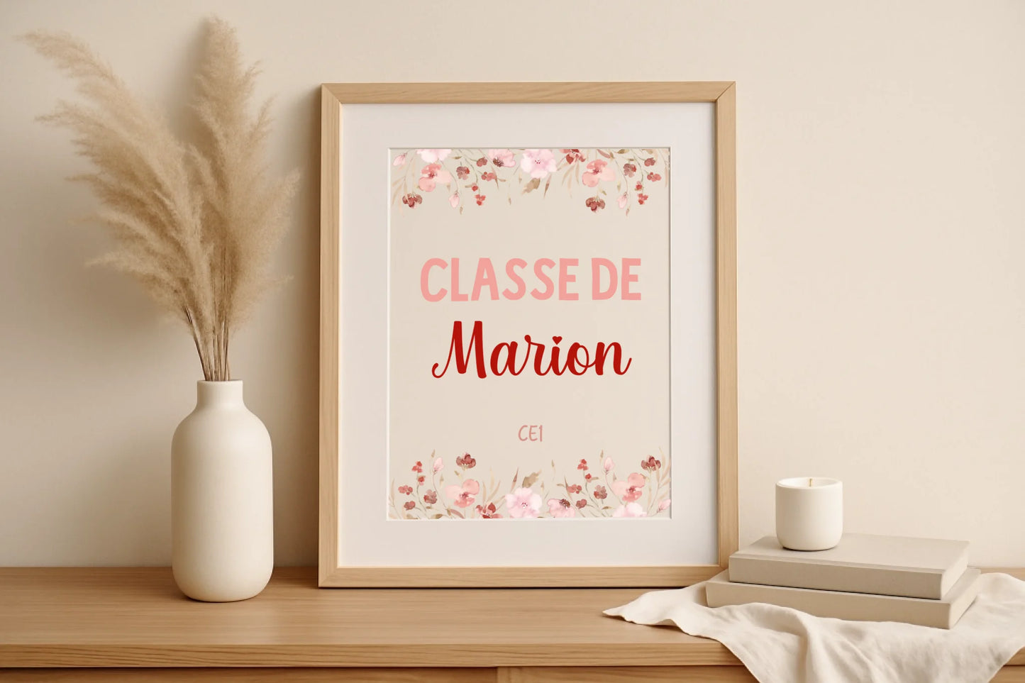 affiche cadeau maîtresse à personnaliser avec texte