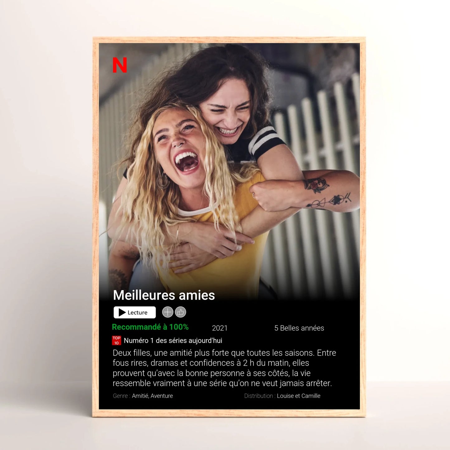 Affiche Personnalisée Netflix Meilleures Amies