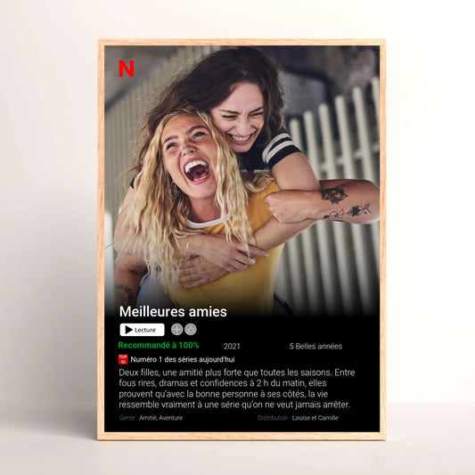 Affiche Personnalisée Netflix Meilleures Amies