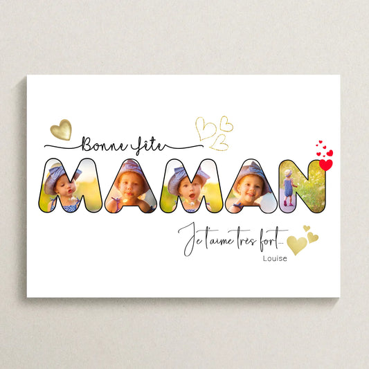 Affiche Maman personnalisée - Bonne fête Maman - Affiche Fête des mères
