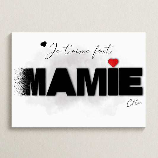 Cadeau personnalisé Mamie - Affiche Mamie