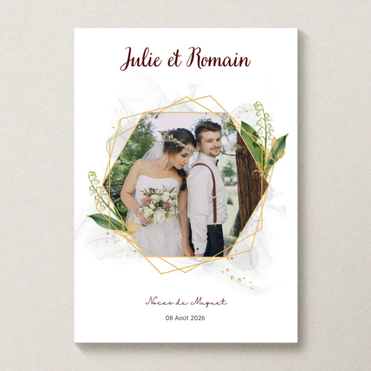 Cadeau Noces de muguet - Affiche Personnalisée 13 Ans de Mariage