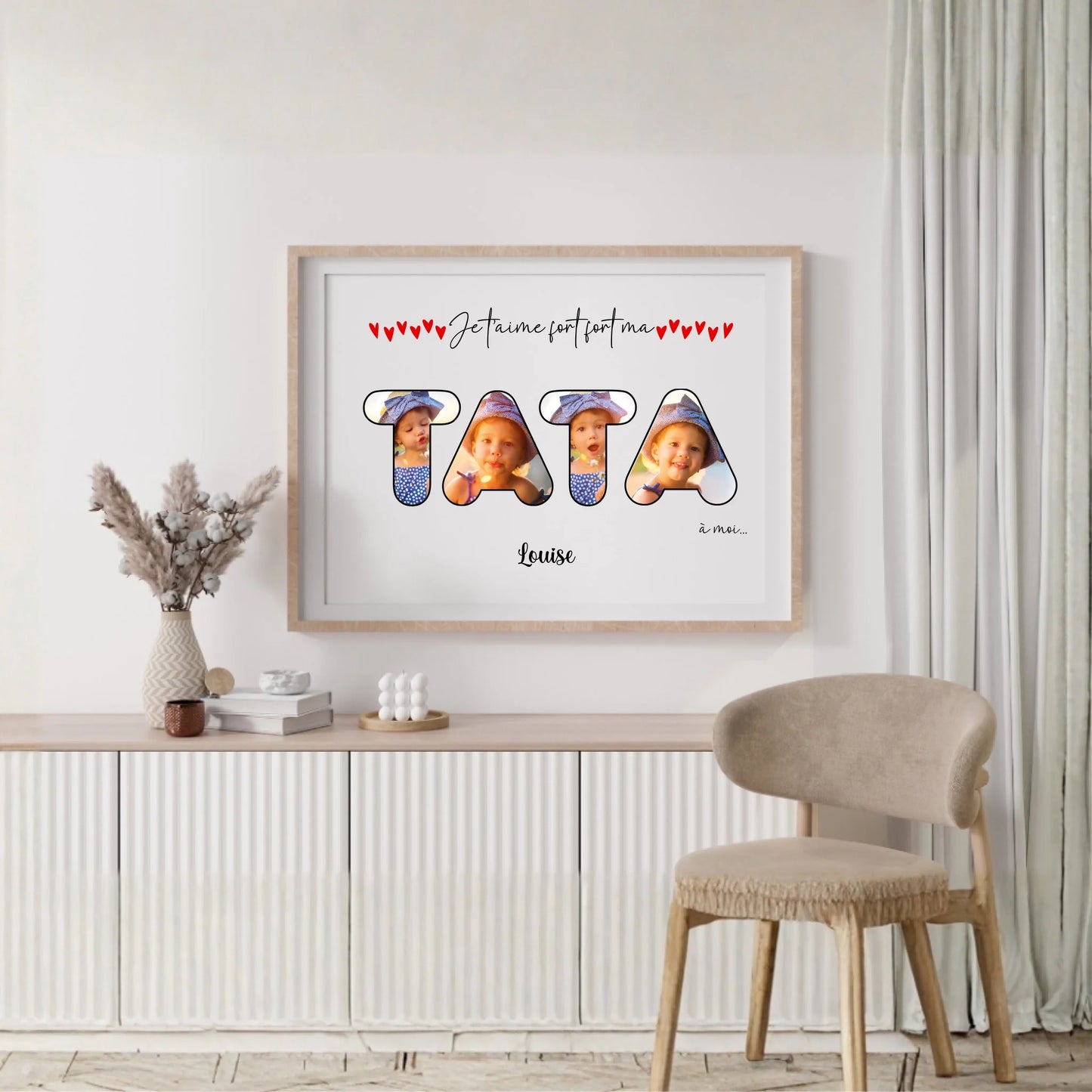 Affiche personnalisée Tata avec photos