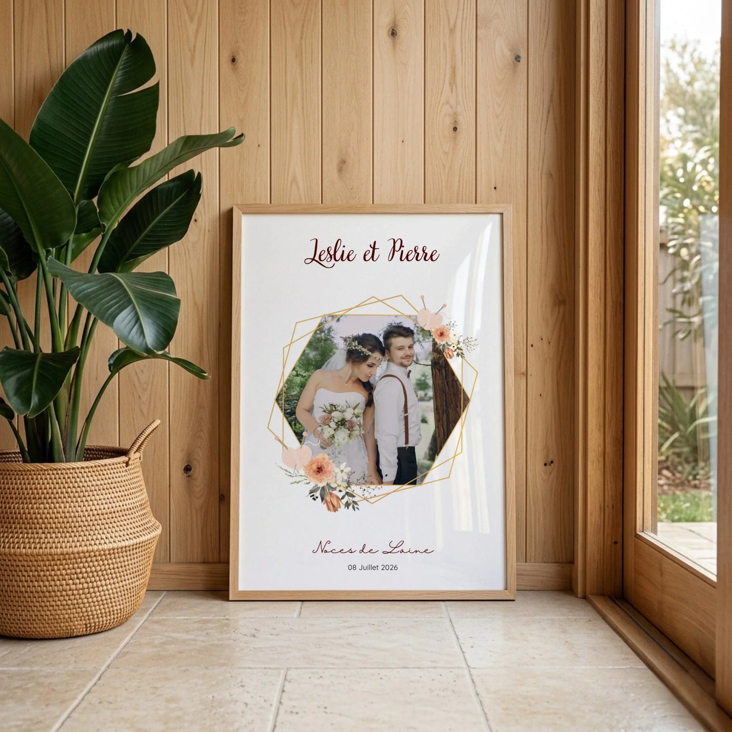 Affiche Personnalisée Noces de Laine- Cadeau Unique pour 7ème Anniversaire de Mariage