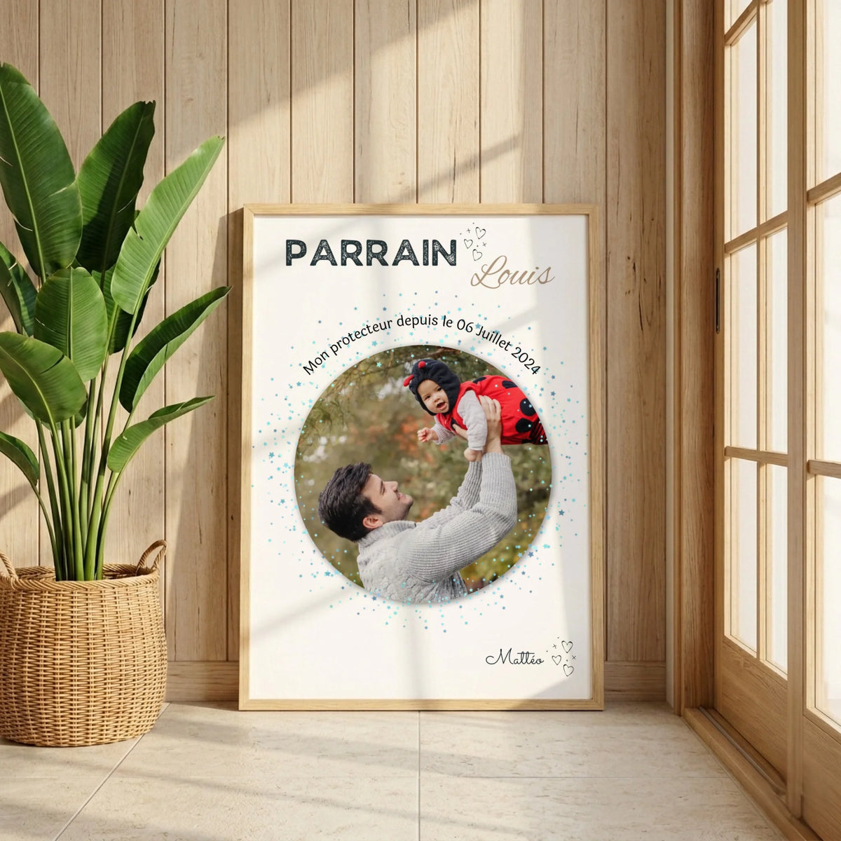 Affiche personnalisée Parrain avec Photo