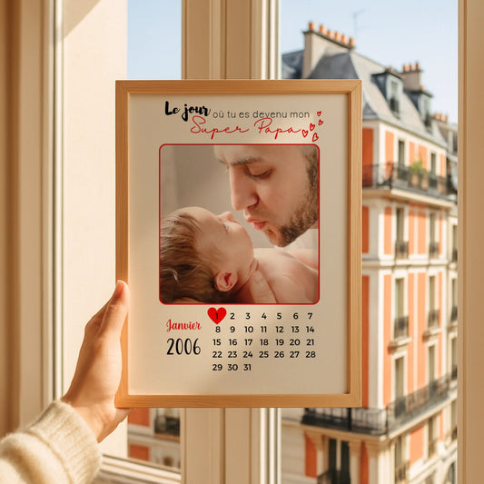 Affiche personnalisée - Papa Calendrier avec Photo