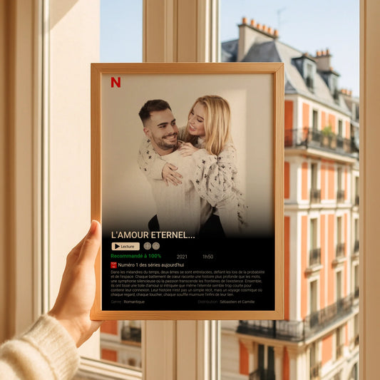 Affiche Personnalisée Netflix - Couple - Saint Valentin
