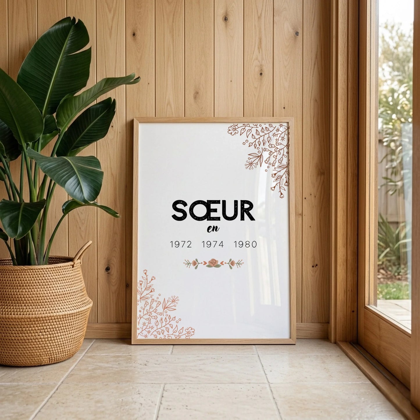 Affiche Personnalisée Sœur Années de naissance