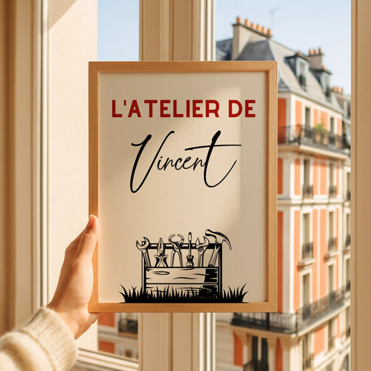 Affiche personnalisée Bricolage - Cadeau Homme Bricoleur