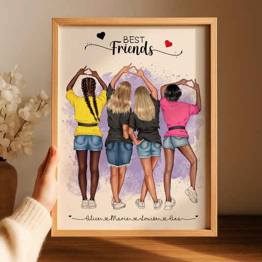 Affiche BEST FRIENDS personnalisée - Meilleures Amies