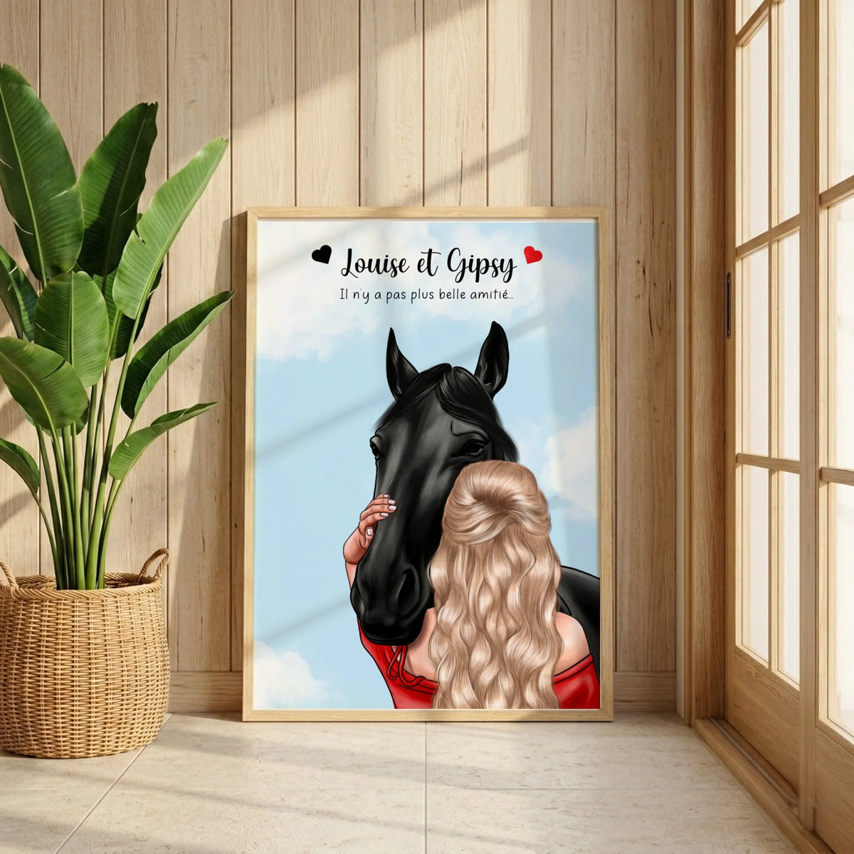Affiche Femme & Cheval : Amitié Personnalisée - Cadeau Équitation