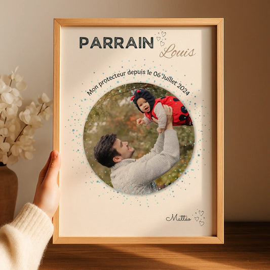 Affiche personnalisée Parrain avec Photo