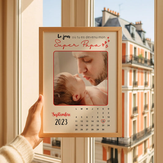 Affiche personnalisée - Papa Calendrier avec Photo