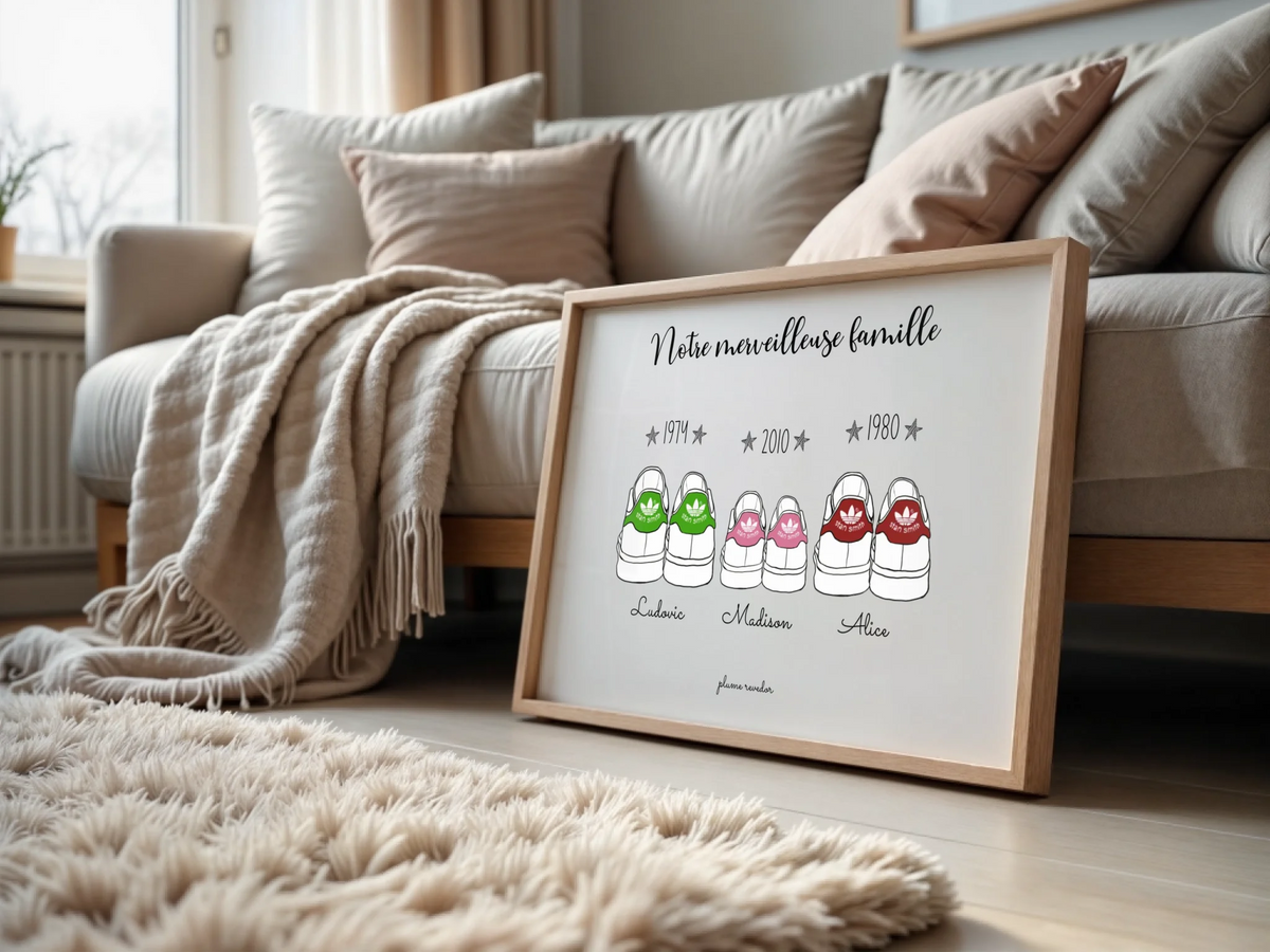 Affiche personnalisée - Famille Baskets