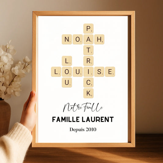 Exemple de mise en scène de l’affiche Famille. Cadre non inclus.