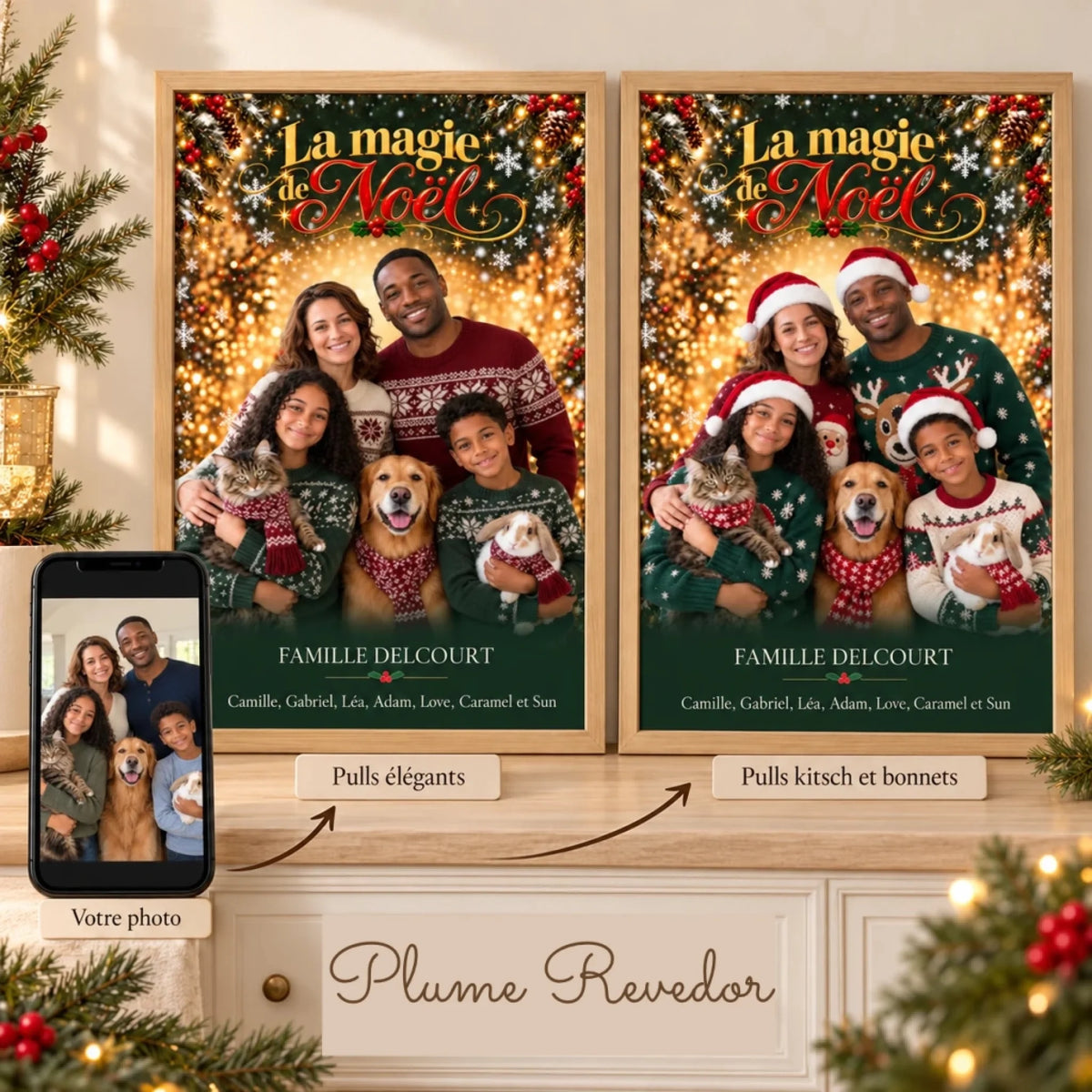 affiche-noel-personnalisee-deux-styles-photo-telephone-sacramento