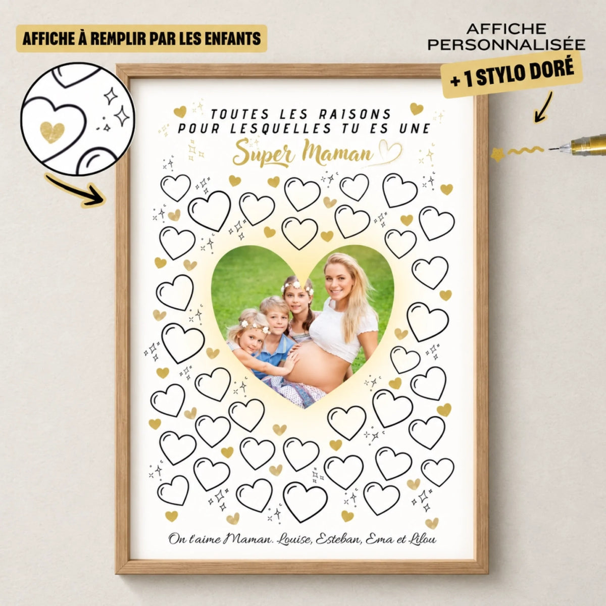 Affiche personnalisée pour Super Maman