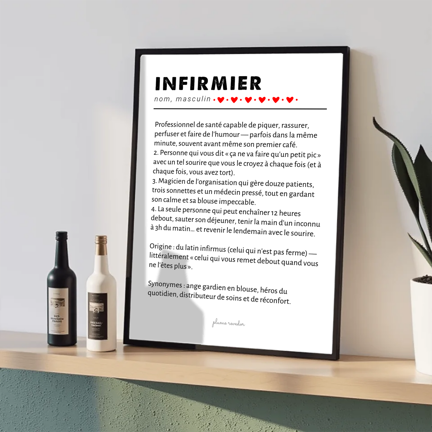 Affiche Définition Infirmier – Cadeau Infirmier Humour & Déco