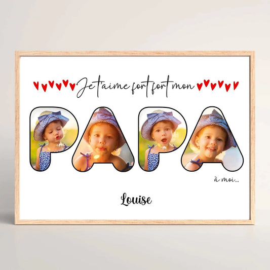 idée cadeau fête des pères original affiche personnalisée papa