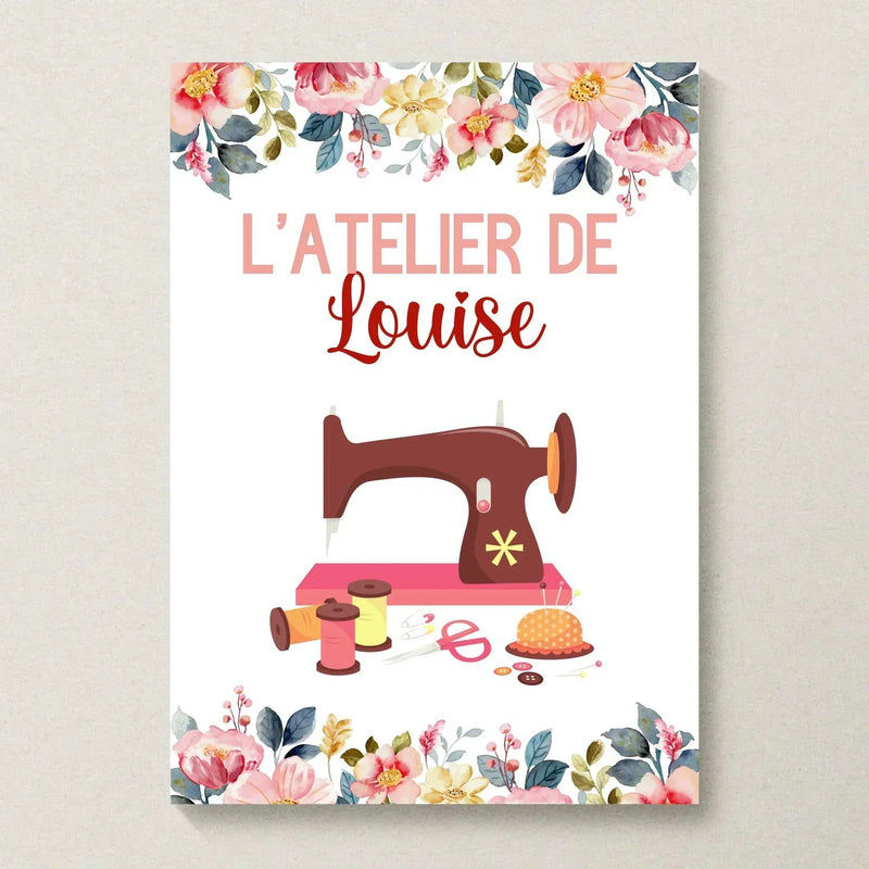 Idées de cadeaux pour une couturière - affiche personnalisée atelier de couture