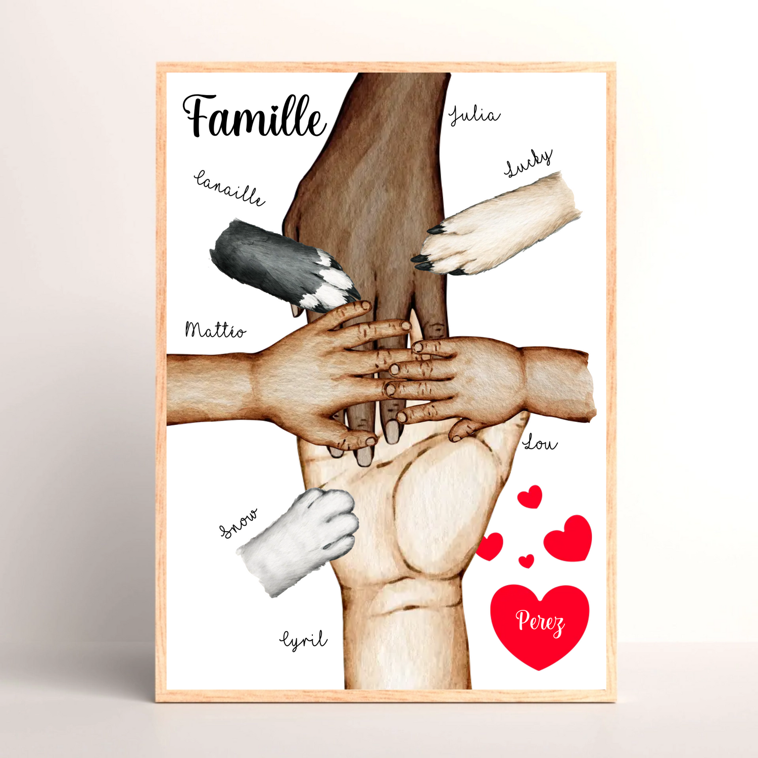 Affiches animaux personnalisées