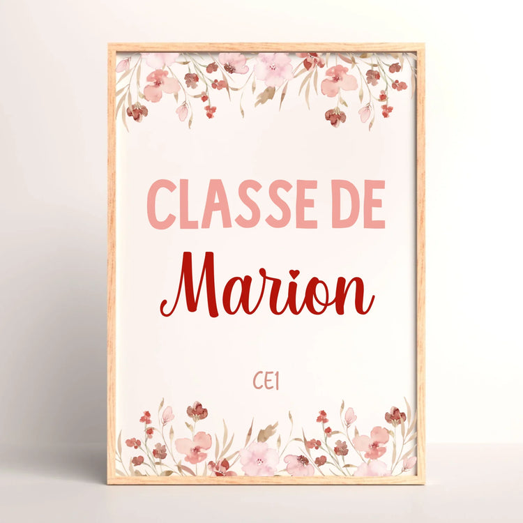 Cadeau maîtresse personnalisé — affiche originale de fin d'année