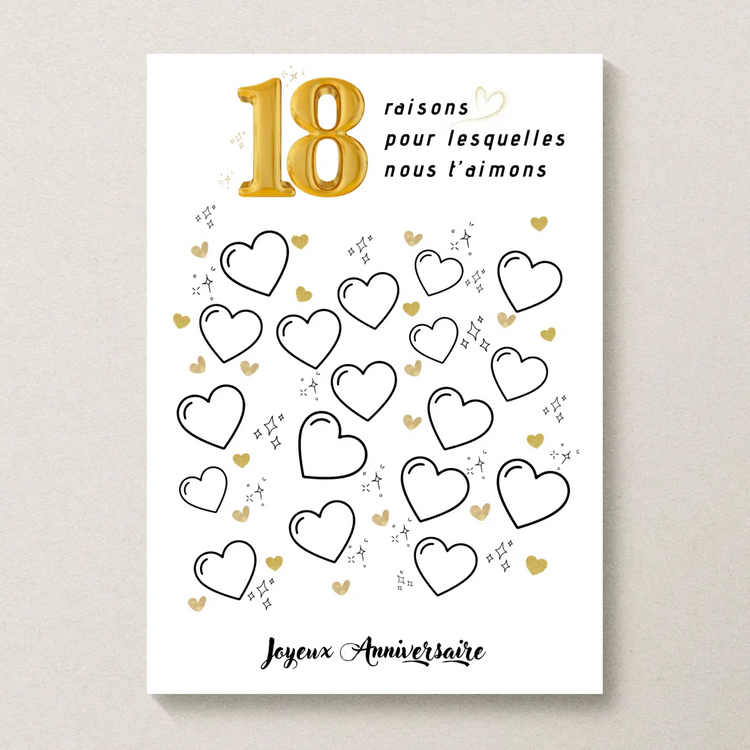 Livre d'or anniversaire personnalisé