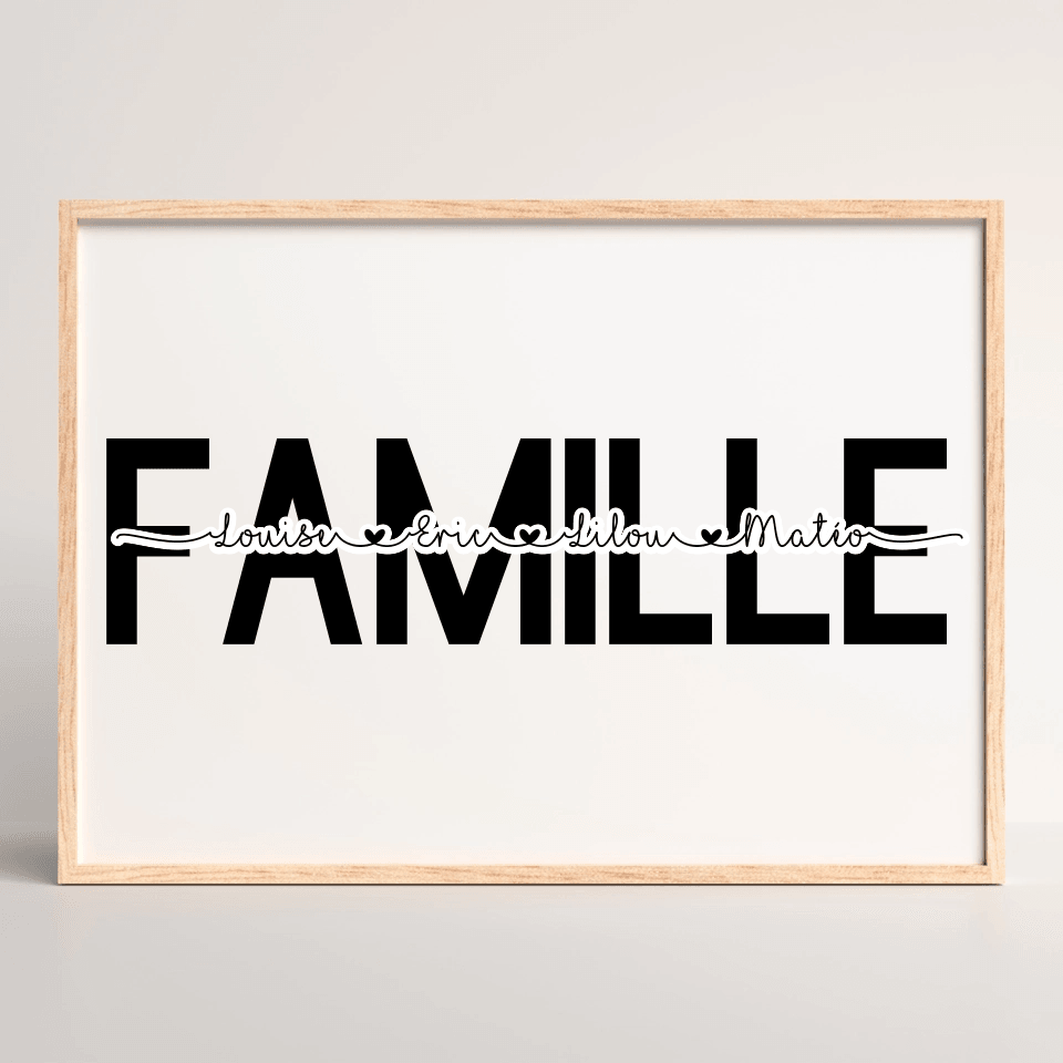 Affiches personnalisées Famille Plume Revedor