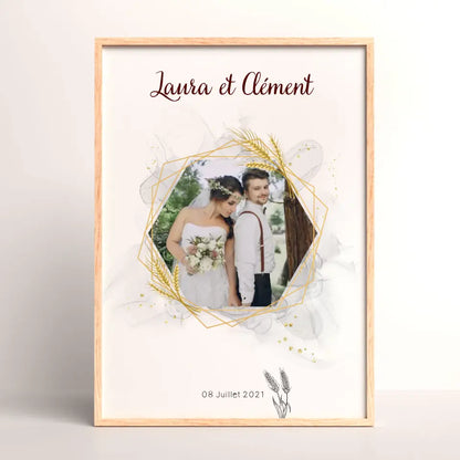 Affiche Personnalisée Noces de Froment - cadeau anniversaire de mariage