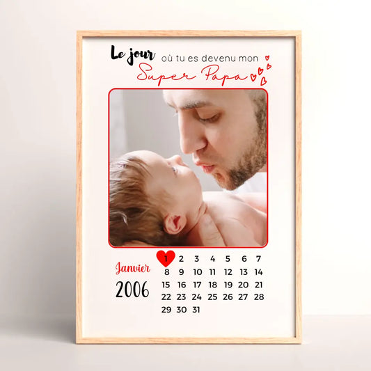 Affiche personnalisée - Papa ou Maman Calendrier avec Photo