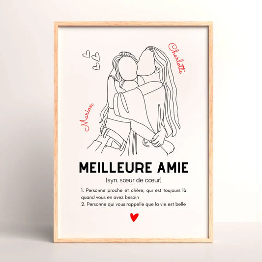 Affiche personnalisée - Meilleure Amie Définition