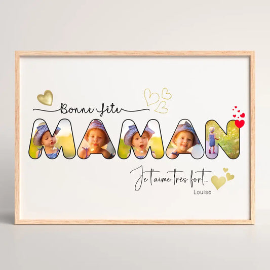 Affiche personnalisée - Maman - Bonne fête Maman