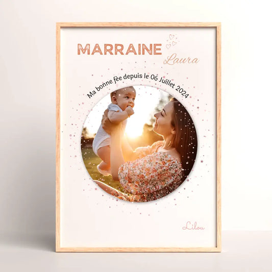 Affiche personnalisée - Parrain ou Marraine avec Photo