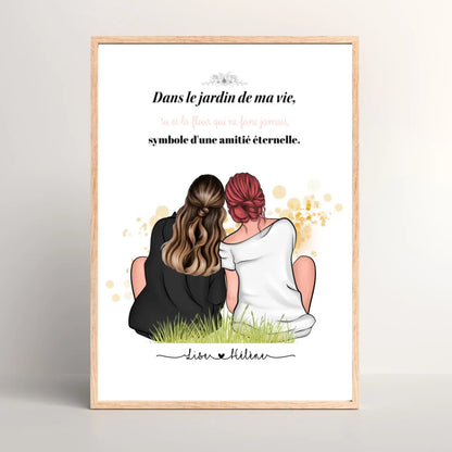 Affiche personnalisée Meilleure Amie - Cadeau personnalisé Meilleure Amie